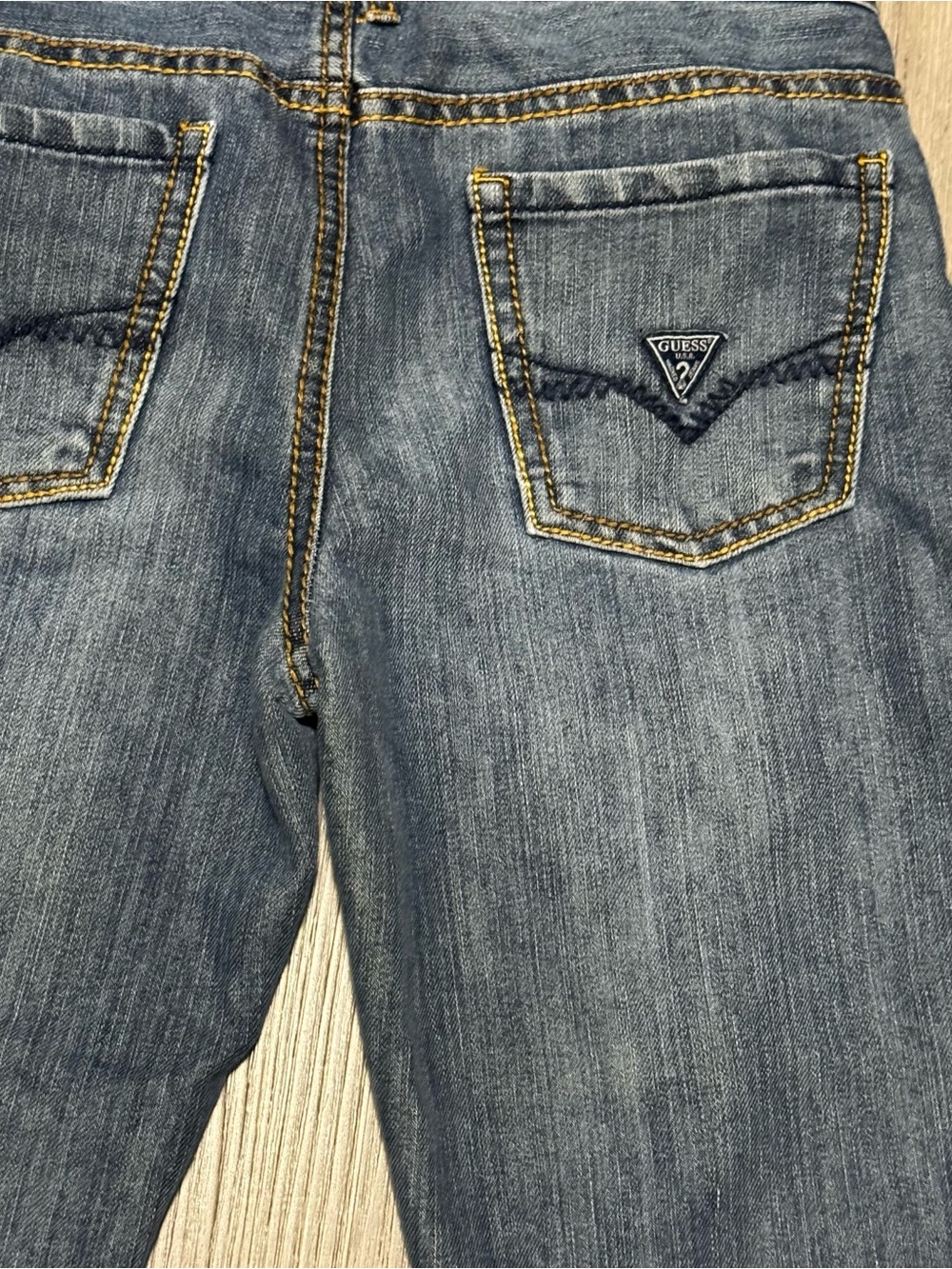 GUESS Boys Blue Denim Jeans - Classic Back Pocket Detail